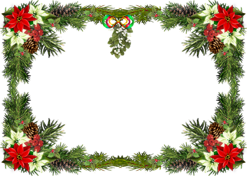Christmas Borders And Frames Green Borders - Christmas Photo Frame Online (840x600)