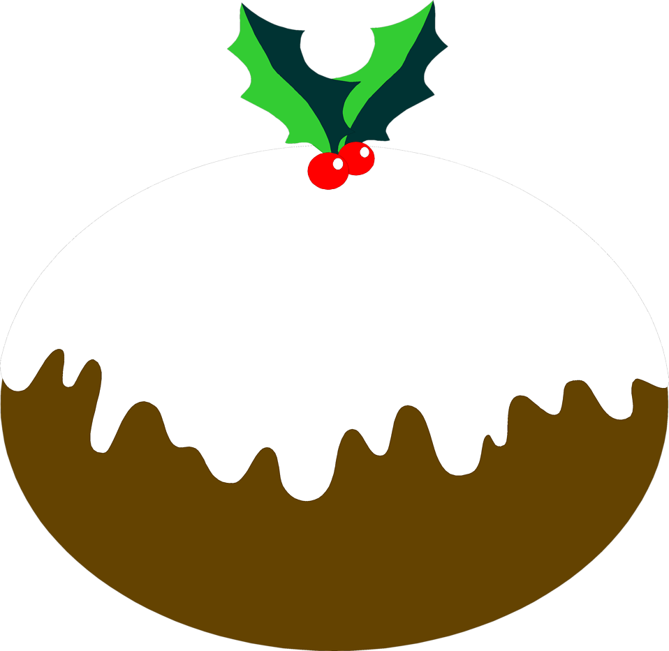 Holley Clipart Transparent Background - Christmas Pudding No Background (958x933)