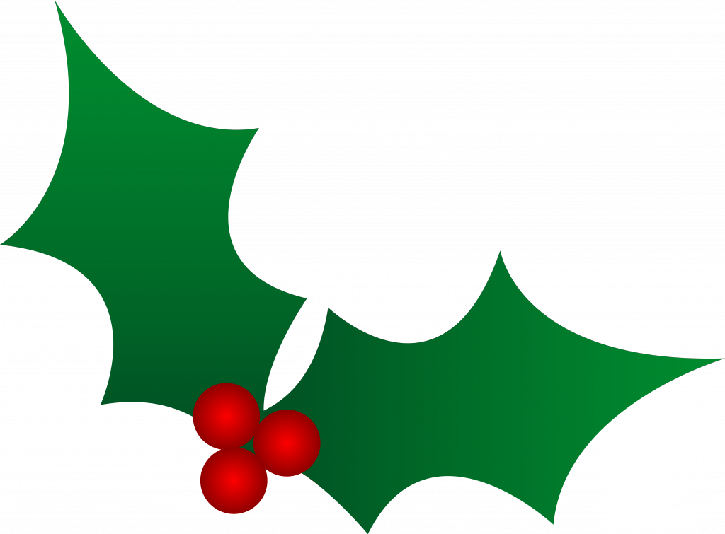 Smart Covers - Holly Christmas Clip Art (1024x755)