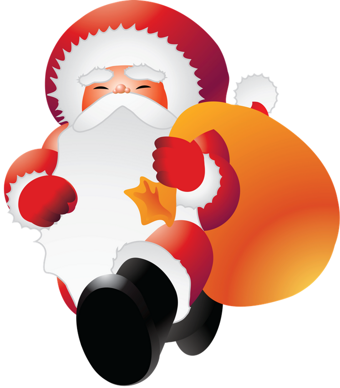 Christmas Clipart, Clip Art, Santa, Illustrations, - Santabig1 Sticker (oval) (701x800)