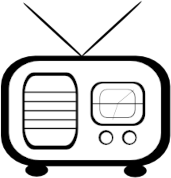 Radio Clipart Black And White (587x600)