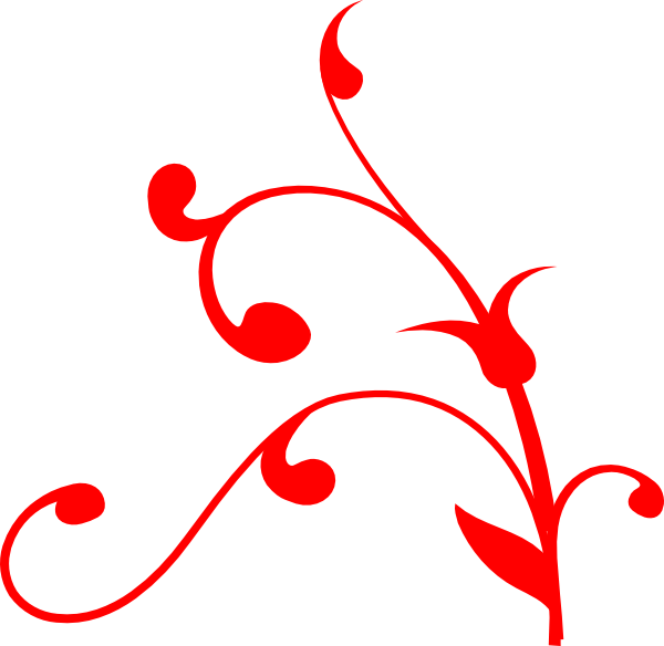 Red Swirl Thing Clip Art - Tree Branch Clip Art (600x584)