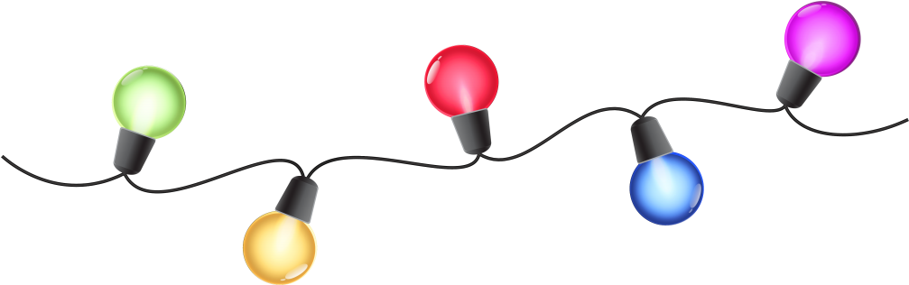 Christmas ~ Christmas Lights Clip Art Images Clipart - Light Bulb Border Transparent (1024x336)