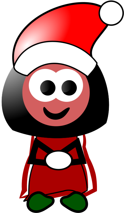 Christmas Girl Free Vector - Clip Art (2400x2400)