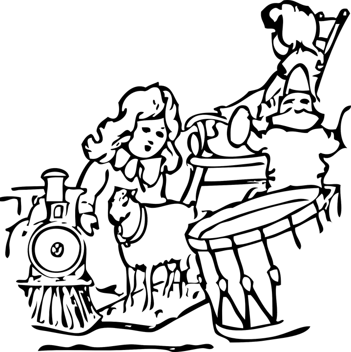 Toys Retro Vintage Collection Dolls Presents - Black And White Image Of Toys (719x720)