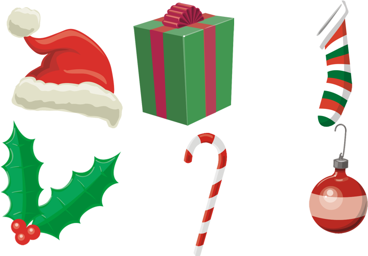 Christmas Accerssoires Pack By Jassy2012 On Clipart - Santahatsshirt Round Ornament (900x600)