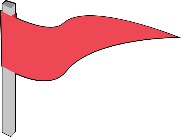 Red Flag Banner Clipart Free Images - Flag Clipart Transparent Background (600x455)