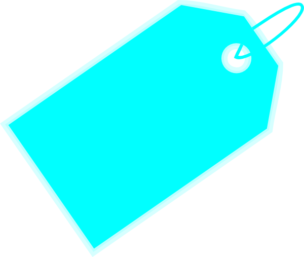 Aqua Tag Clip Art At Clker - Price Tag Png Blue (600x507)