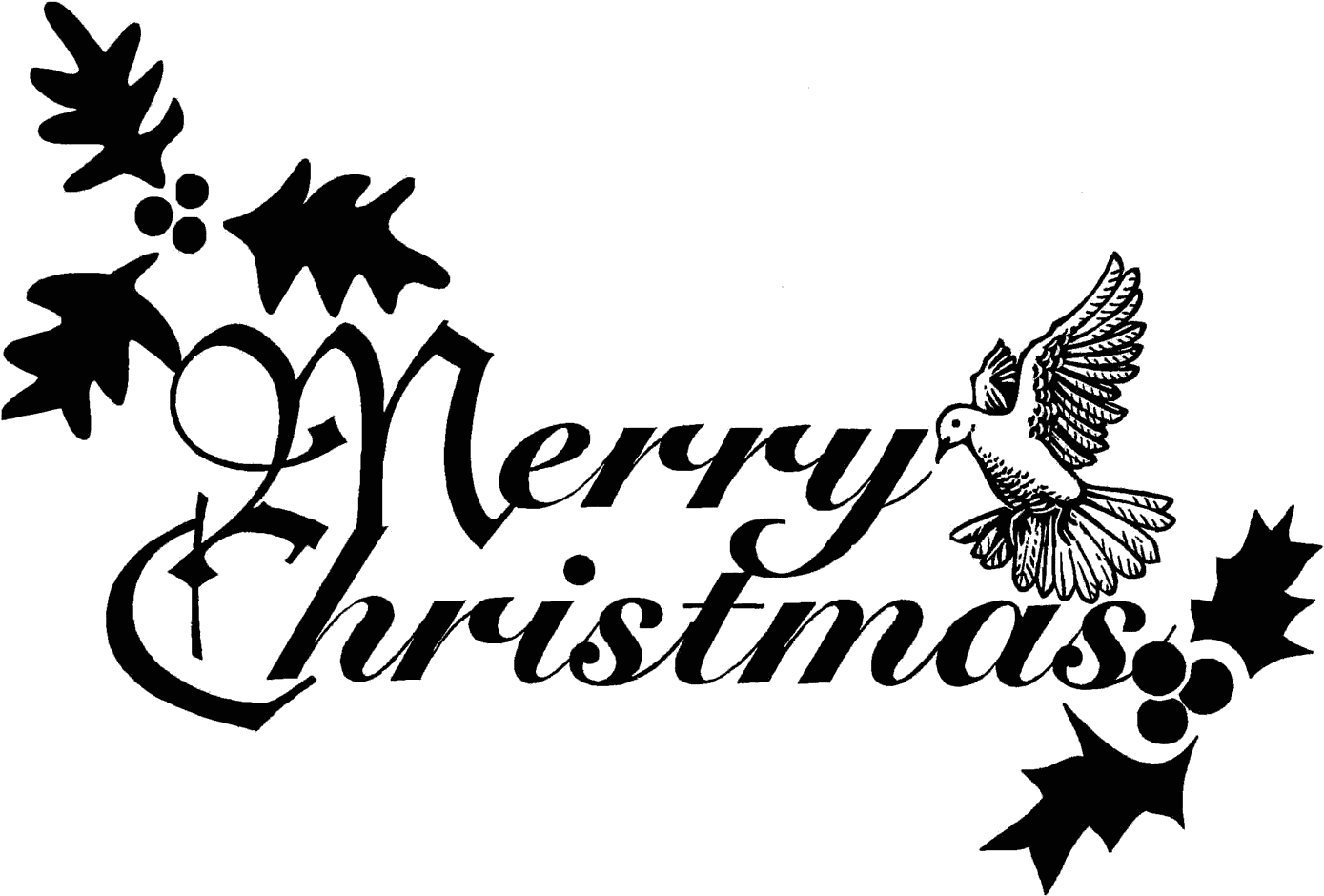 Christmas Flowers The Top Clipart Borders Religious - Black And White Christmas Borders Powerpoint (1500x1041)