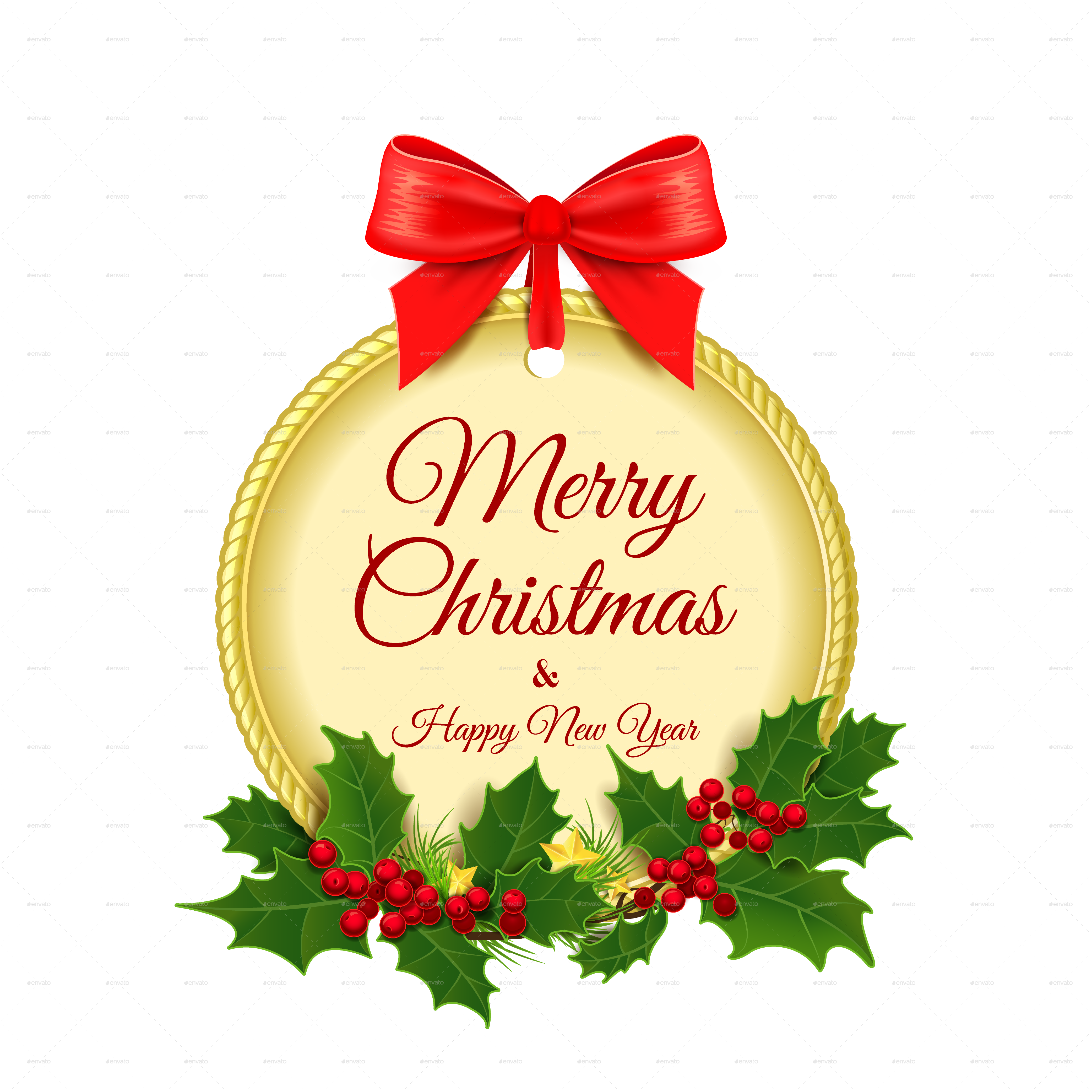 Merry Christmas Decoration By Artleska Graphicriver - Merry Christmas Decoration By Artleska Graphicriver (4167x4167)