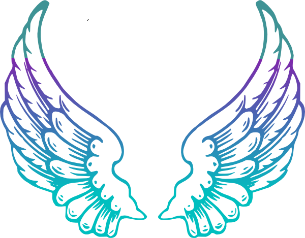 Purple Guardian Angel Wings Clip Art - Purple Guardian Angel Wings Clip Art (600x469)