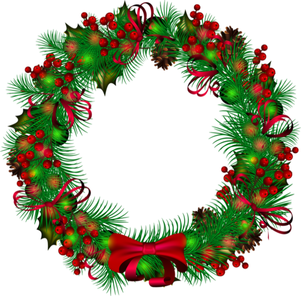 Couronne De Noël Png - Couronne De Noël Png (600x590)