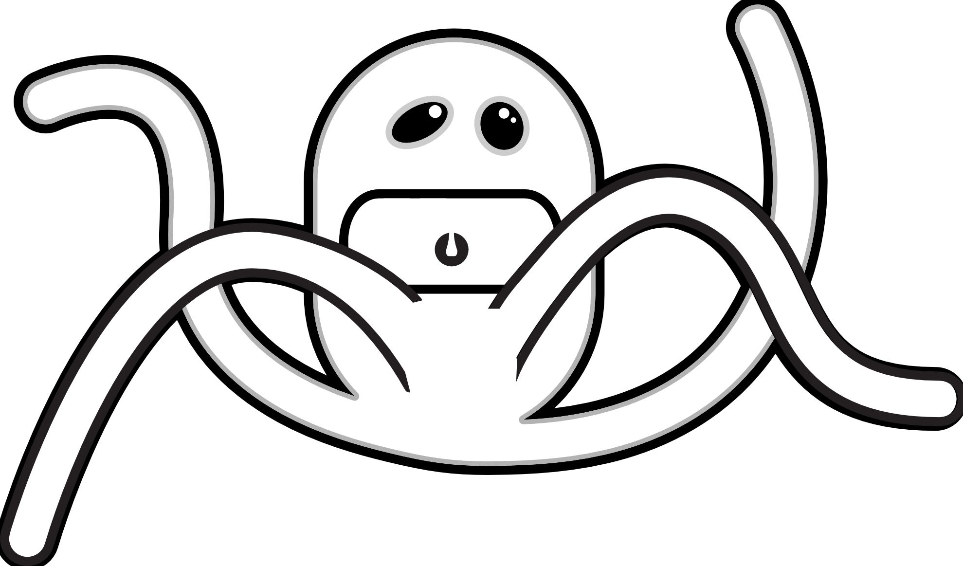 Monsters Black White Line Animal 999px 103 - Monsters Black White Line Animal 999px 103 (1979x1163)