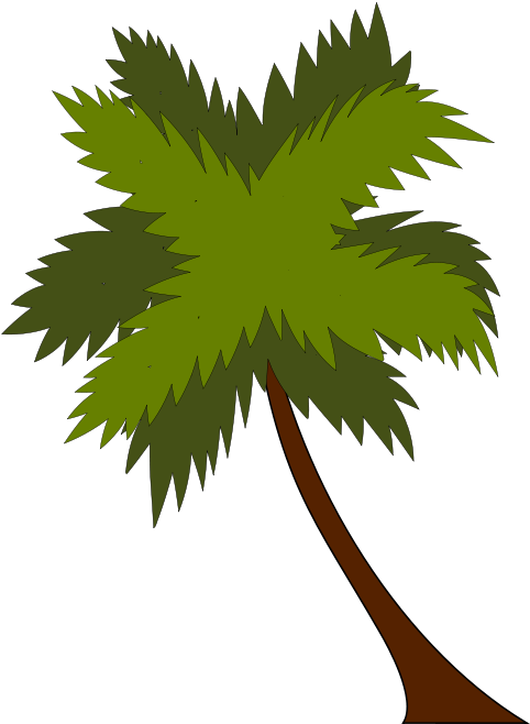 Summer Clipart Coconut Tree - Leaves Of Coconut Tree Vector Png (746x1024)