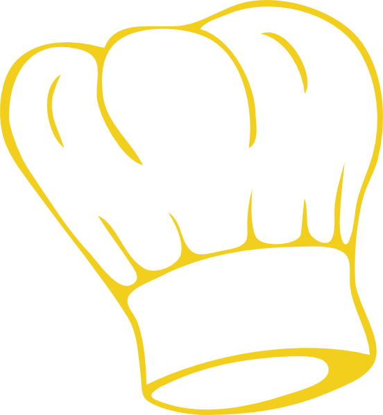 Gold Chef Hat Clipart (552x599)