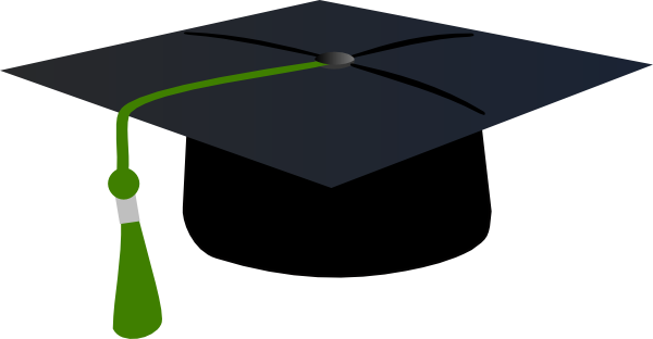 Graduation Cap Clip Art (600x312)