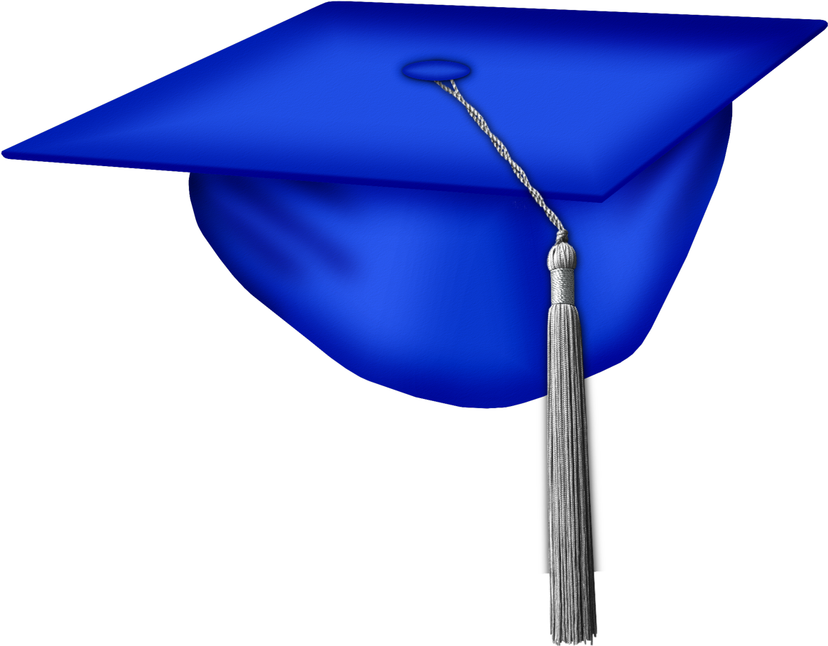 Dark Blue Graduation Cap Kiss - Blue Graduation Cap Png (1200x1021)