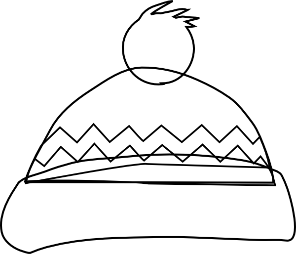 Blackandwhitehat Clip Art - Cap Black And White Clip Art (600x514)