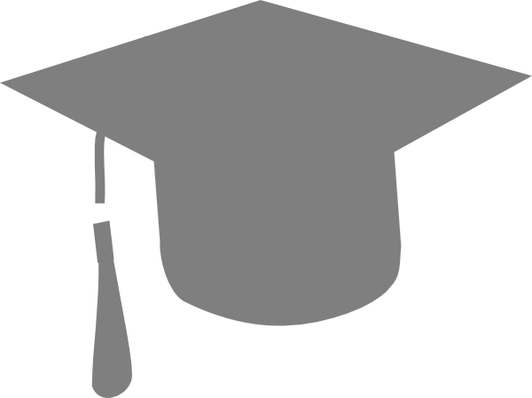 Graduation Hat Grey Png (600x449)