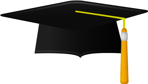Graduate Academic Cap Icon - Trencher Cap (512x512)
