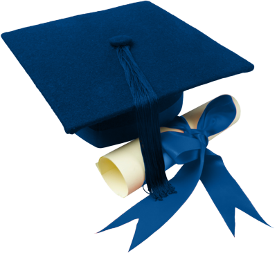 Psd Detail - Blue Cap And Diploma (400x366)