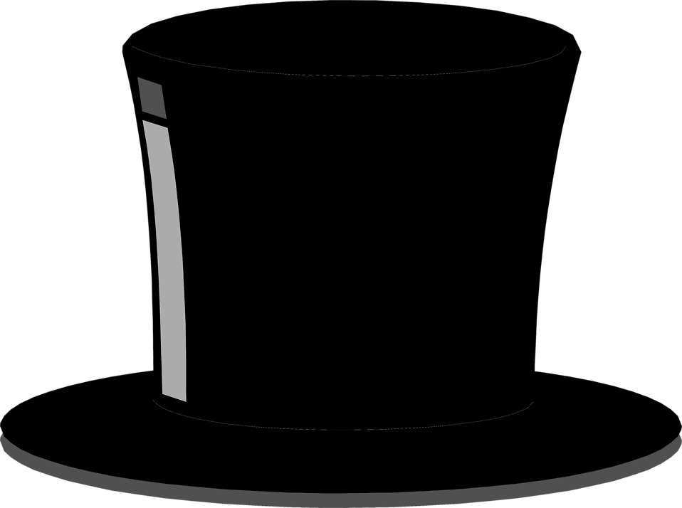 Pictures Of Top Hats - Black Top Hat Clip Art (958x714)