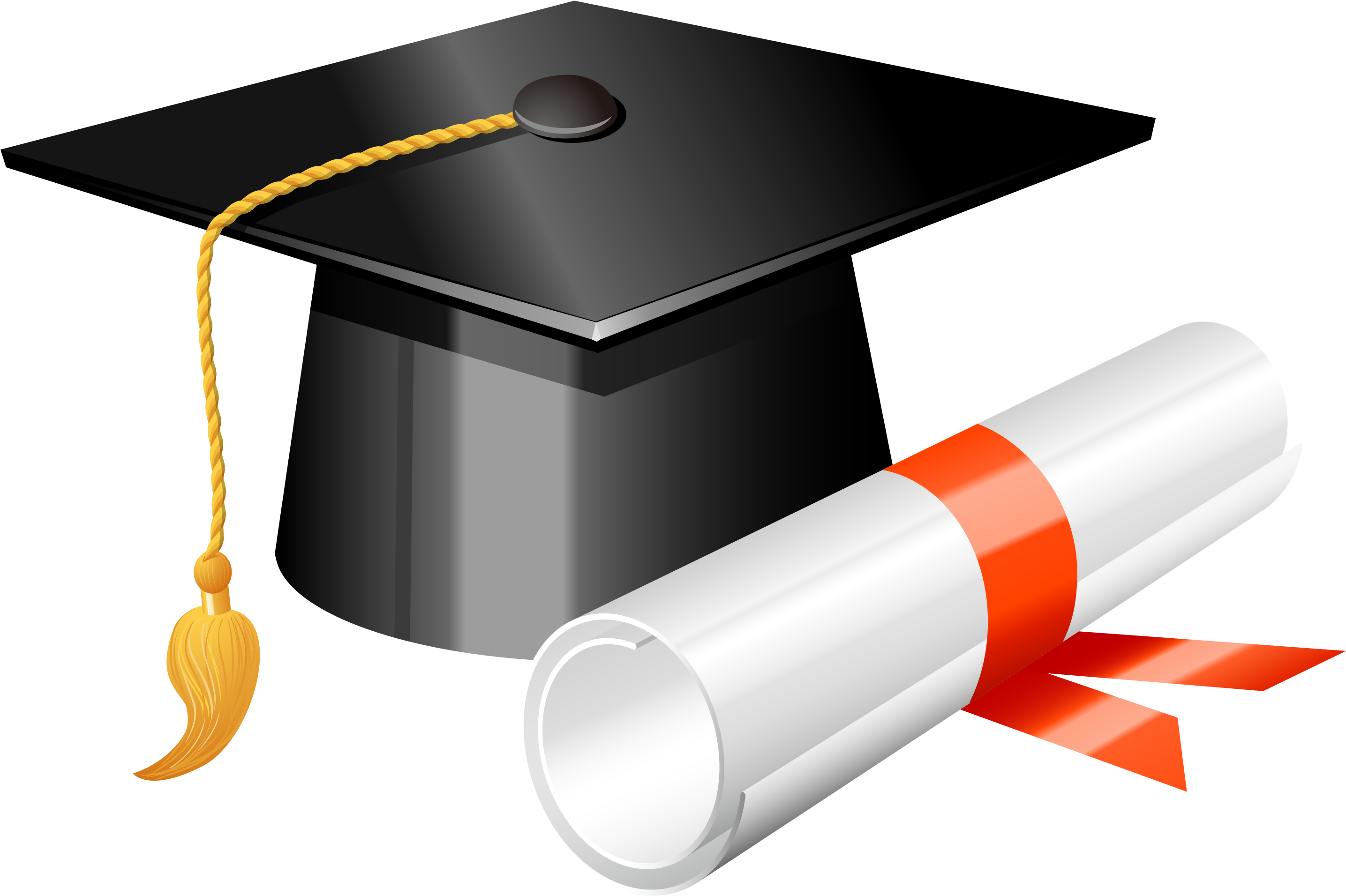 Gorro De Graduacion - Graduation Cap And Diploma Png (3333x2917)