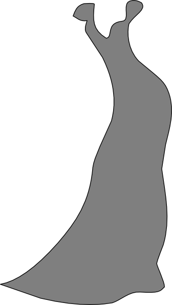 Grey Dress Clip Art (336x596)