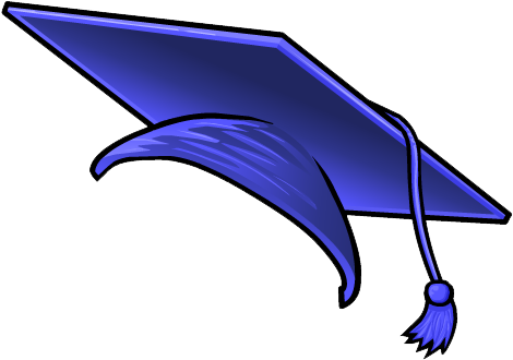 Odyssey Charter Schools Hs Graduation - Royal Blue Graduation Cap (481x351)