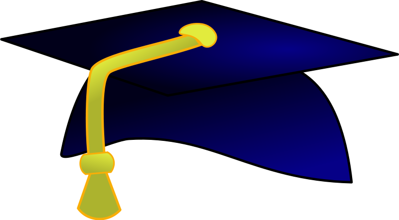 Clip Art For Graduation - Blue Graduation Cap Clipart (800x442)