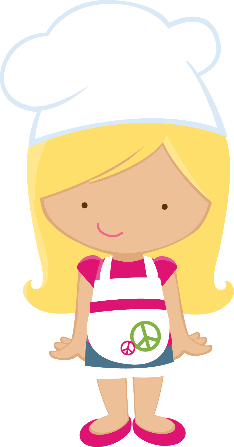 Zwd Pizza Party - Cooking Girl Clipart Png (961x1835)