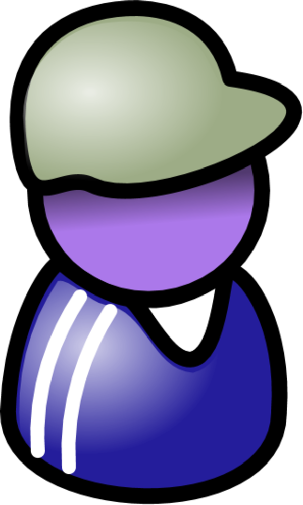 User Icon Male Man Wearing Football Hat - People Clipart (600x998)