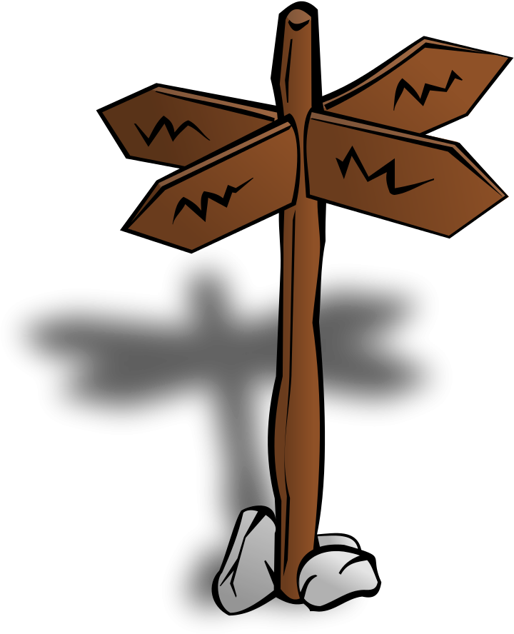 Graduation Symbols Image - Cross Roads Sign (1200x1200)