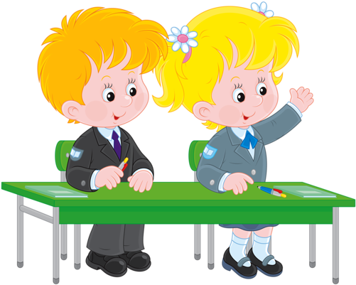 Soloveika - Clipart Girl And Boy Writing Hd (500x430)