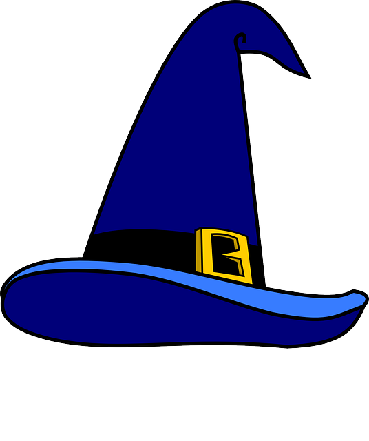 Blue, Man, Cartoon, Crazy, Hat, Magic, Party - Wizard Hat Clip Art (536x640)