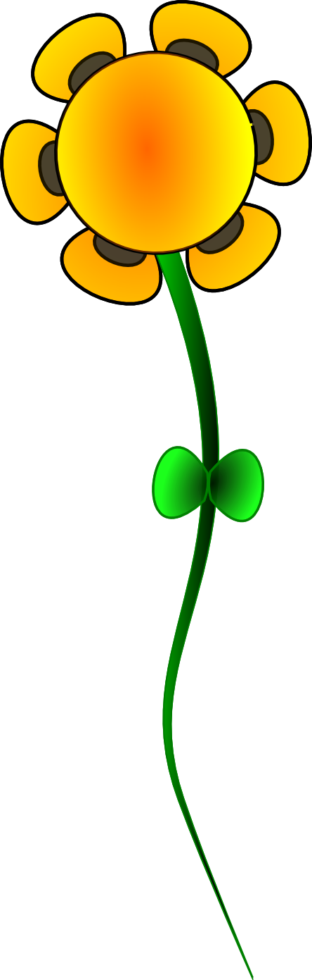 Crazy Sun Flower - Clip Art (444x1391)