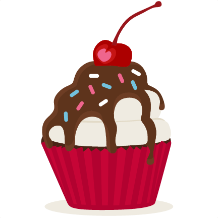 Cherry Clipart Cupcake - Cupcake With Sprinkles And Cherry (432x432)