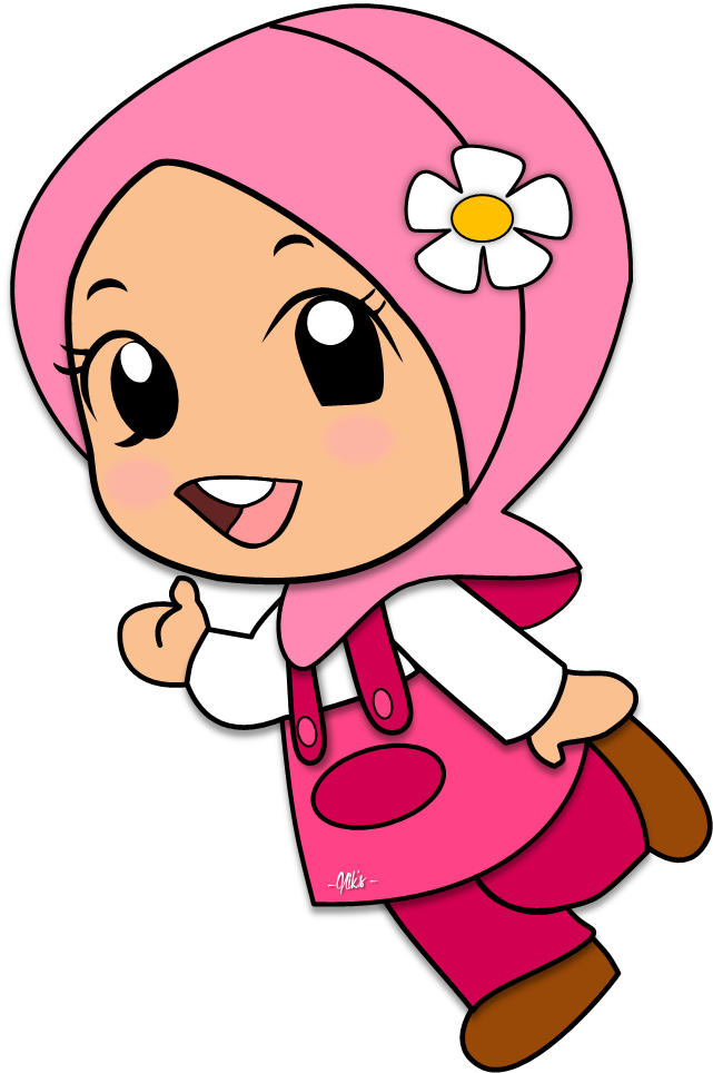 Pin By Nik Mahzon On My Handmade Doodles - Muslim Girl Clipart (641x964)