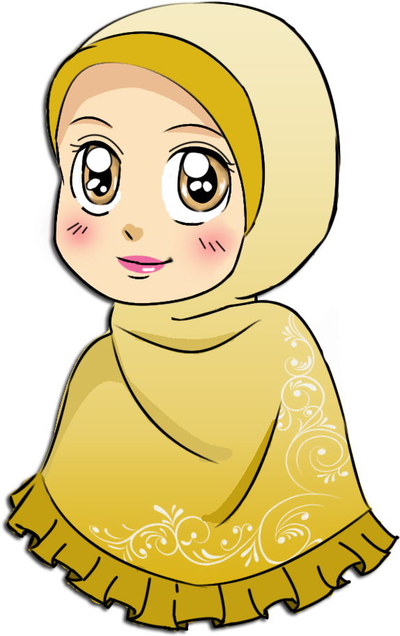 Muslim Animasi Wanita Berhijab Png 590x1000 Png Clipart Download 