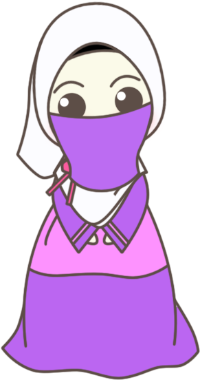 Muslim - Doodle Cute Muslim People Cartoon Png (396x600)