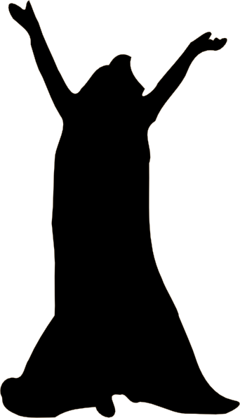 Dancer Silhouette Clip Art - Muslim Silhouette Png (342x594)