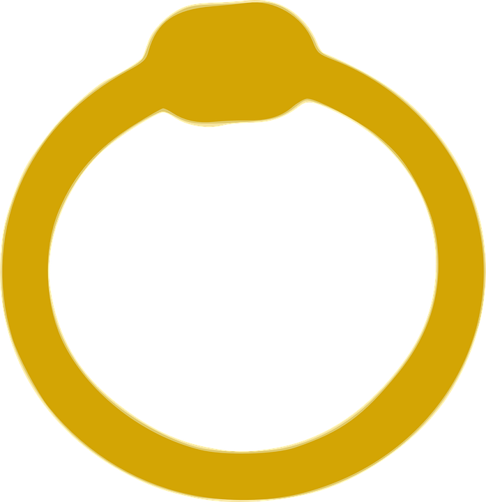 Cartoon Gold Ring Transparent (697x720)