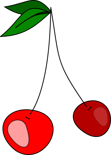 Cerezas Dibujo Png (426x595)