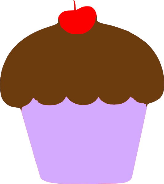 Cupcake With Cherry Clip Art - Clip Art (534x600)