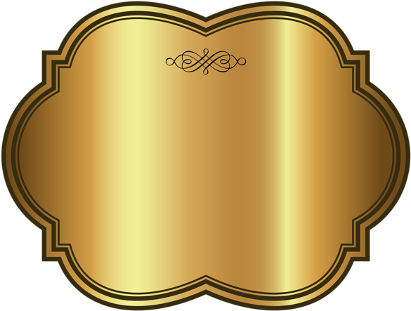 Label Template Gold Png Clip Art Image - Transparent Banner (600x454)