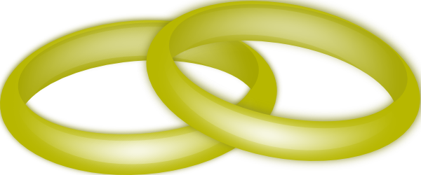 Gold Wedding Rings Clip Art - Wedding Rings Clip Art (600x250)