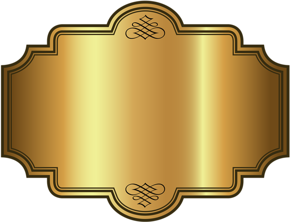 Golden Luxury Label Template Clipart Picture - Luxury Label Png (600x461)