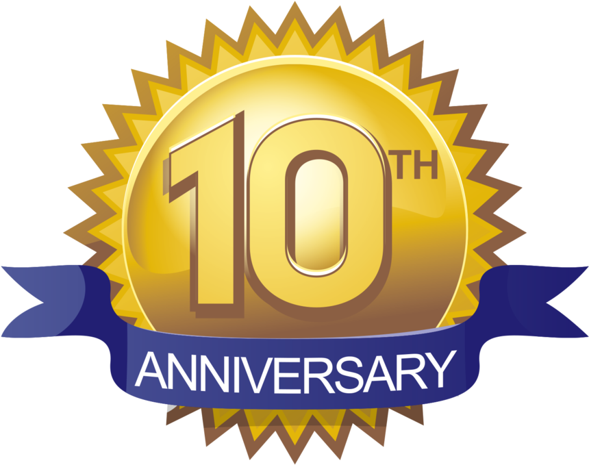 Clip Art 10th Anniversary Clip Art - 10th Anniversary Logo Png (1000x849)