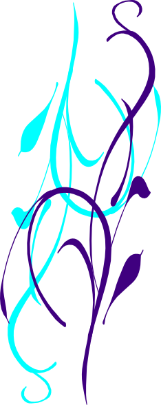 Corner Wedding Design - Blue And Purple Wedding Border Clip Art (234x588)
