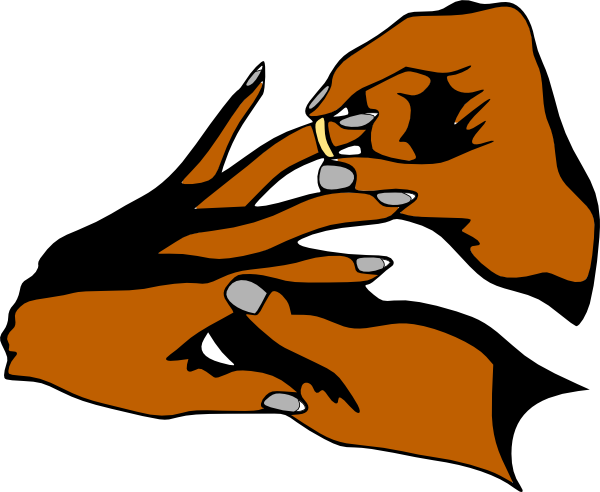 Wedding Hand Ring Clip Art At Clker - Wedding Rings Clip Art (600x492)